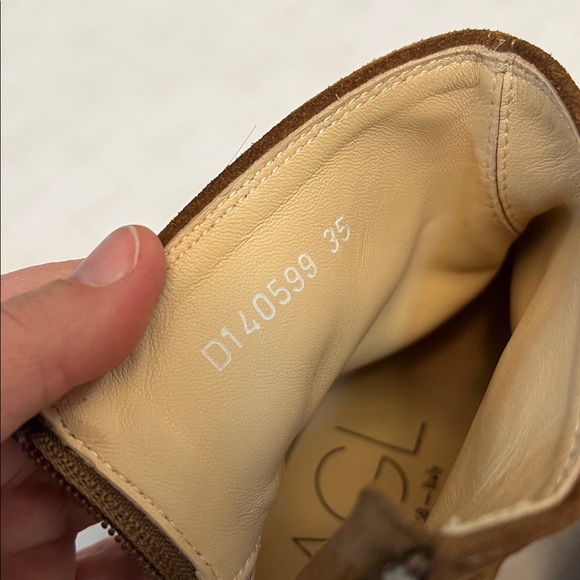 AGL ATTILIO GIUSTI LEOMBRUNI VETA SUEDE ANKLE BOOTS 35=5  COGNAC BROWN - Picture 7 of 16